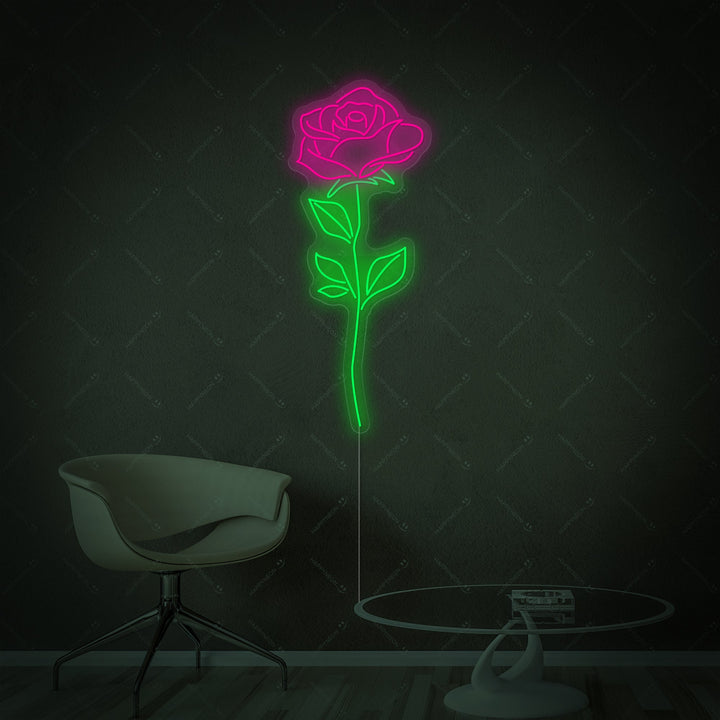 "Rosa Rosa" Letrero de neón