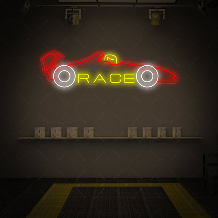 "Race Car" Letrero de neón