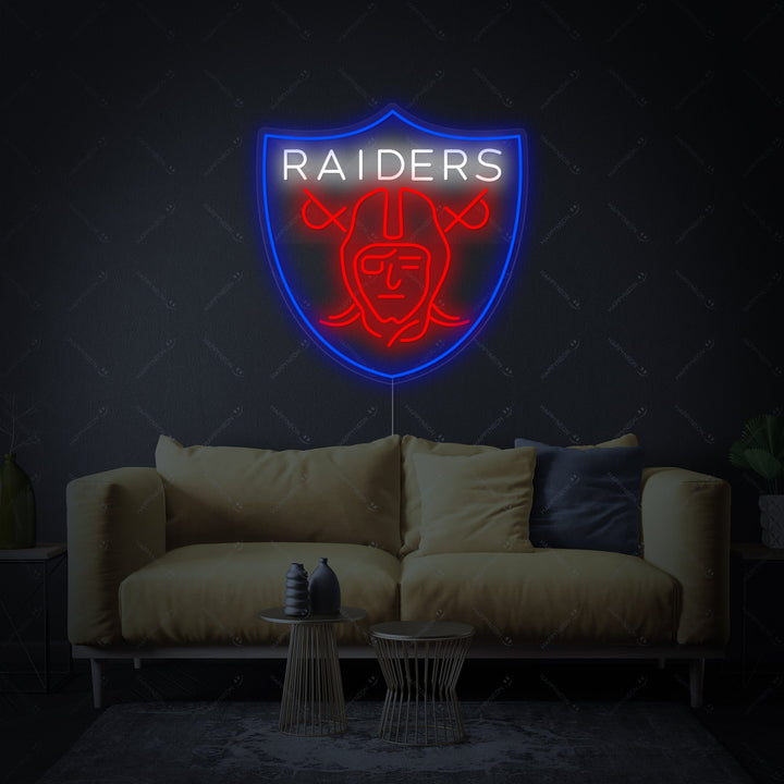 "Raiders" Letrero de neón