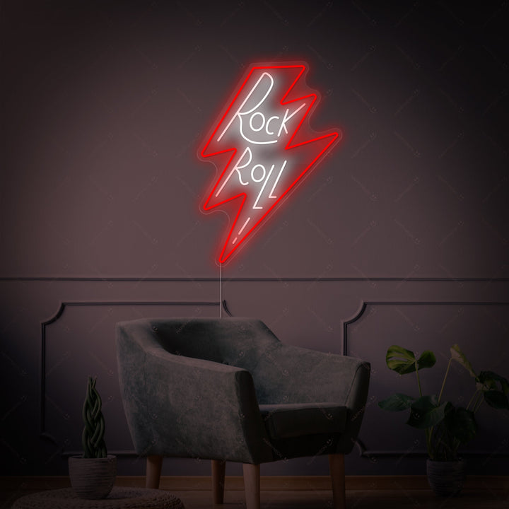 "Rock Roll" Letrero de neón