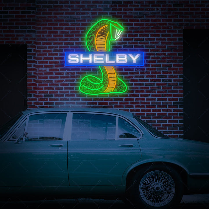 "Shel-Car Cobra" Letrero de neón