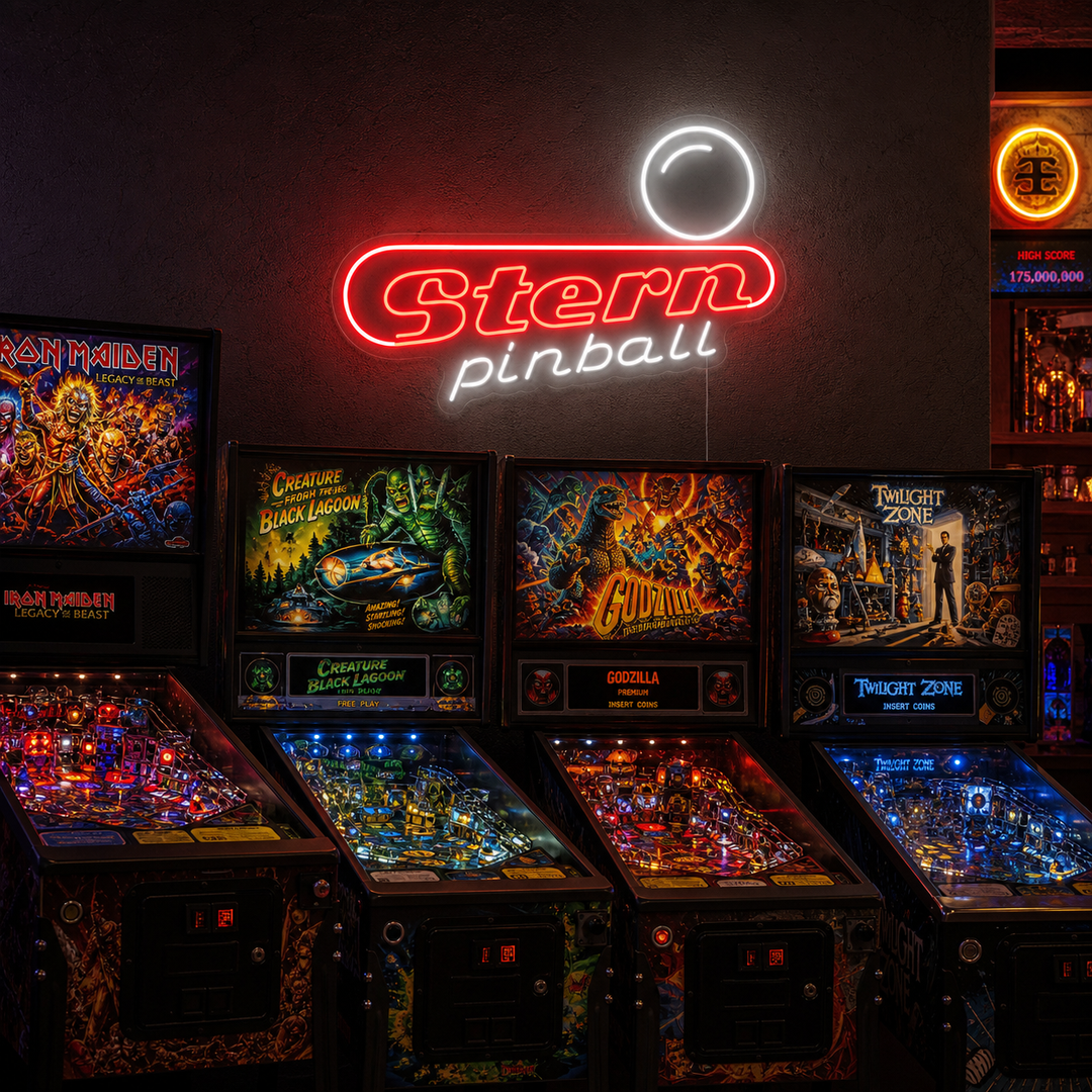 "Stern Pinball" Letrero de neón
