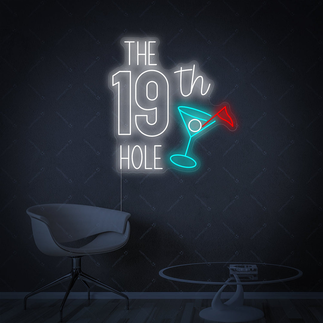 "The 19th Hole Golf" Letrero de neón