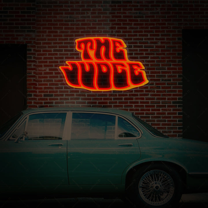 "The Judge" Letrero de neón
