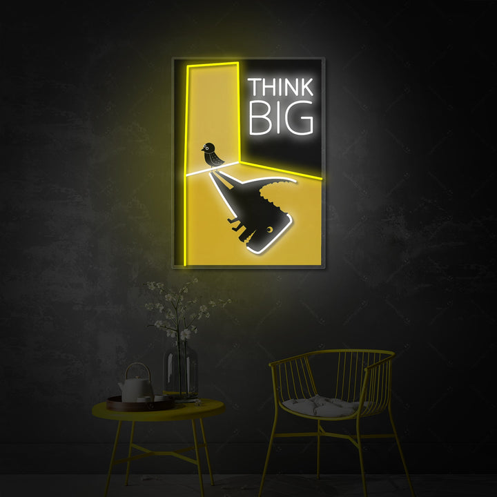 "Think Big" Letrero de neón