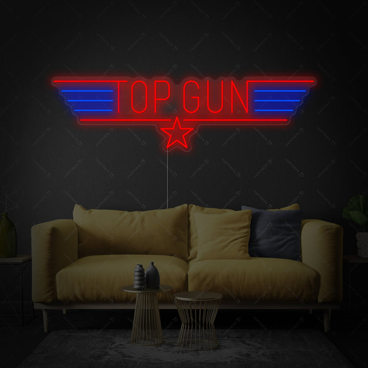 "Top Gun" Letrero de neón