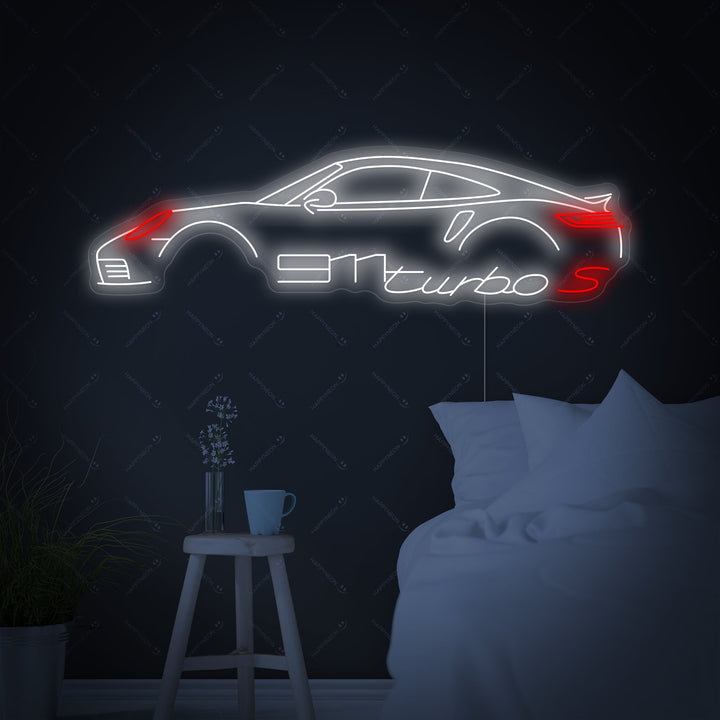 "Coche Turbo S" Letrero de neón