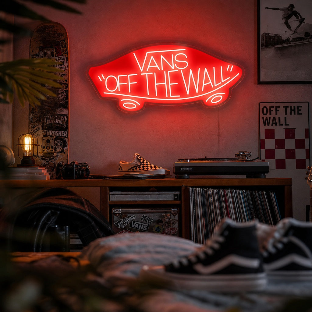 "Vans Off The Wall" Letrero de neón
