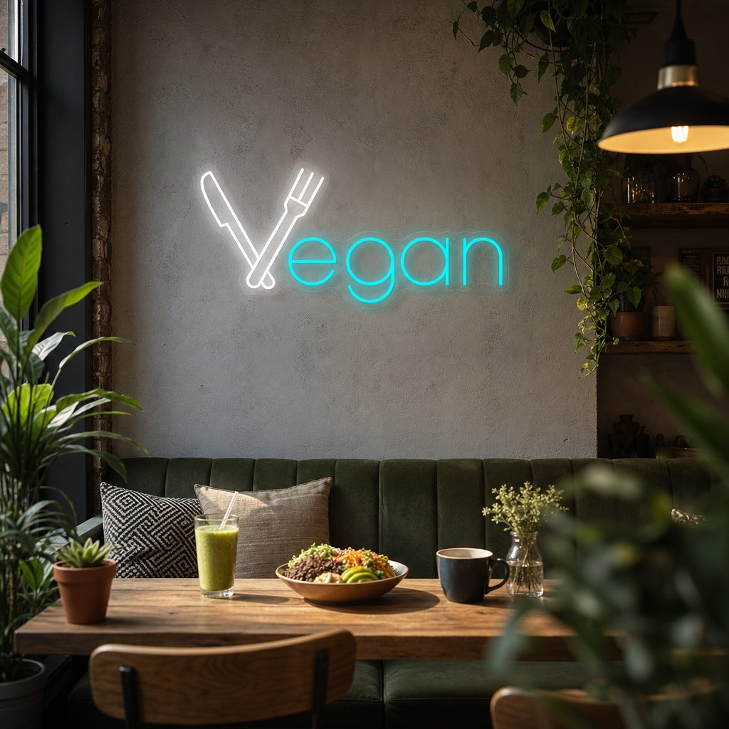 "Vegan" Letrero de neón