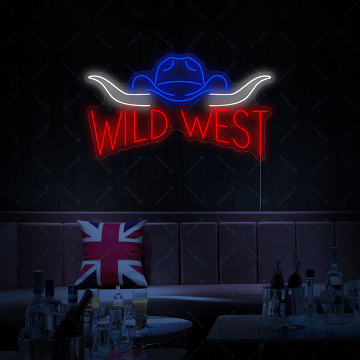 "Wild West" Letrero de neón
