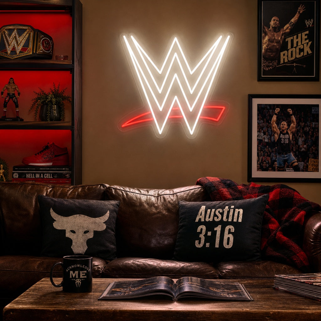 "Wwe" Letrero de neón