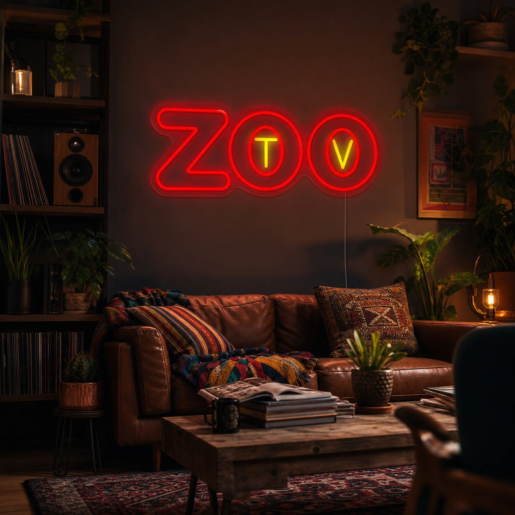 "Zootv" Letrero de neón