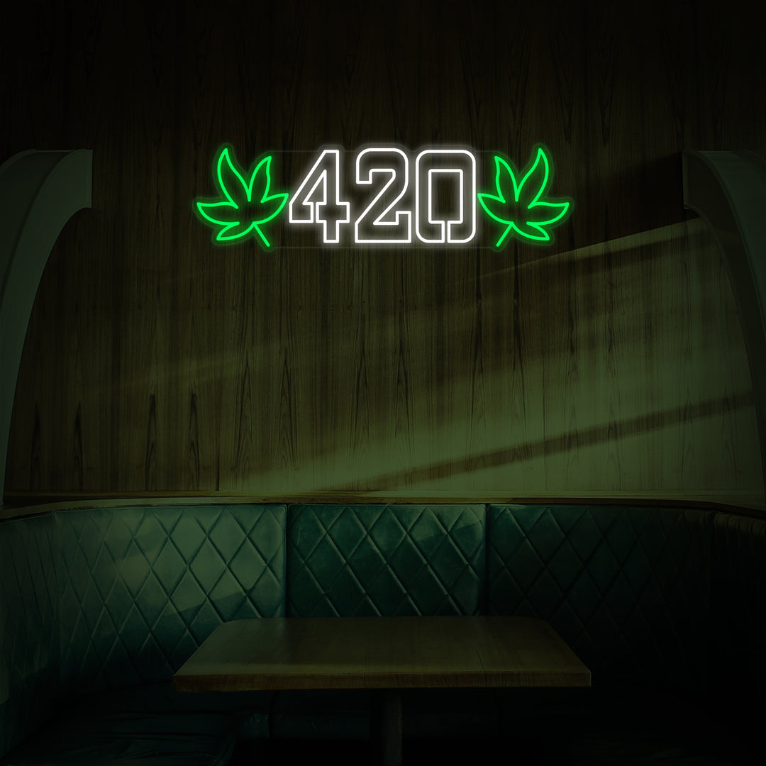 "420 Marihuana Cannabis" Letreros Neon