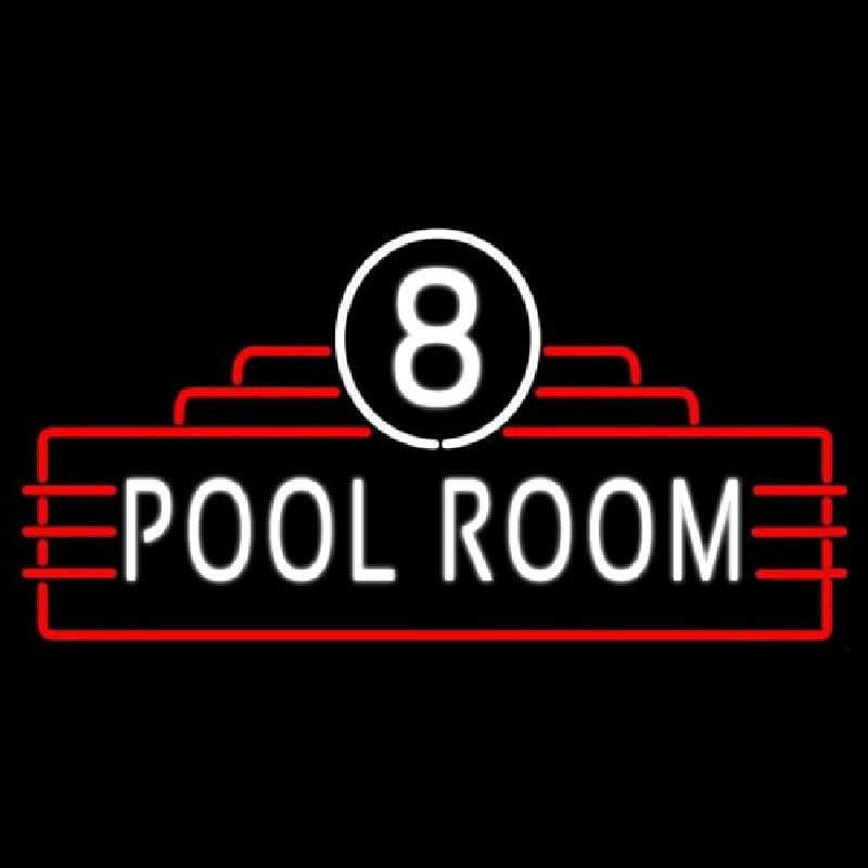 "8 Pool Room" Letreros Neon