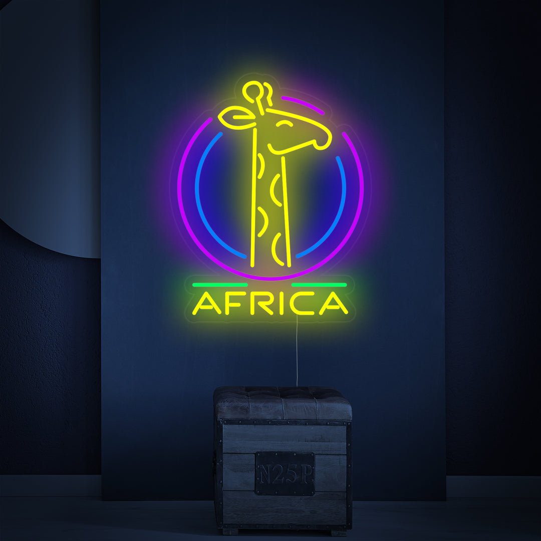 "África Jirafa" Letreros Neon