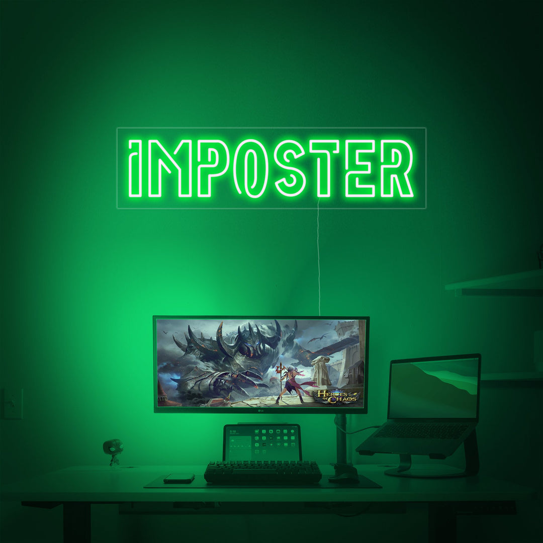 "Imposter, Decoracion De Habitaciones De Juegos" Letreros Neon