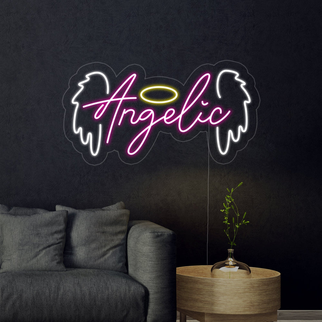 "Ángel, Angelic" Letreros Neon