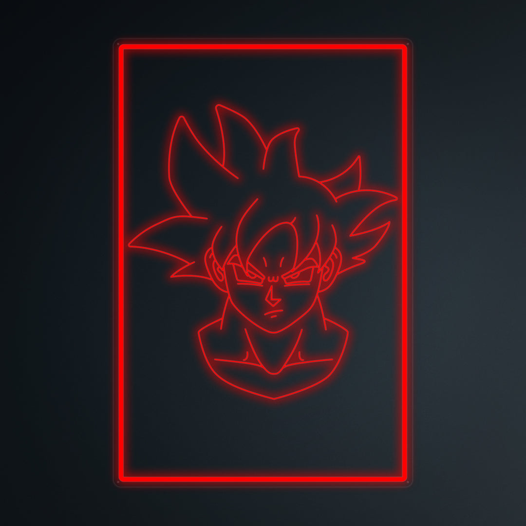 "Anime Goku Ultra Instinct" Letreros Neon en Miniatura