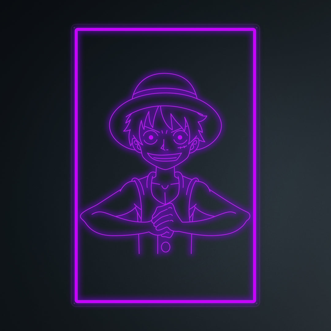 "Anime Monkey D" Letreros Neon en Miniatura