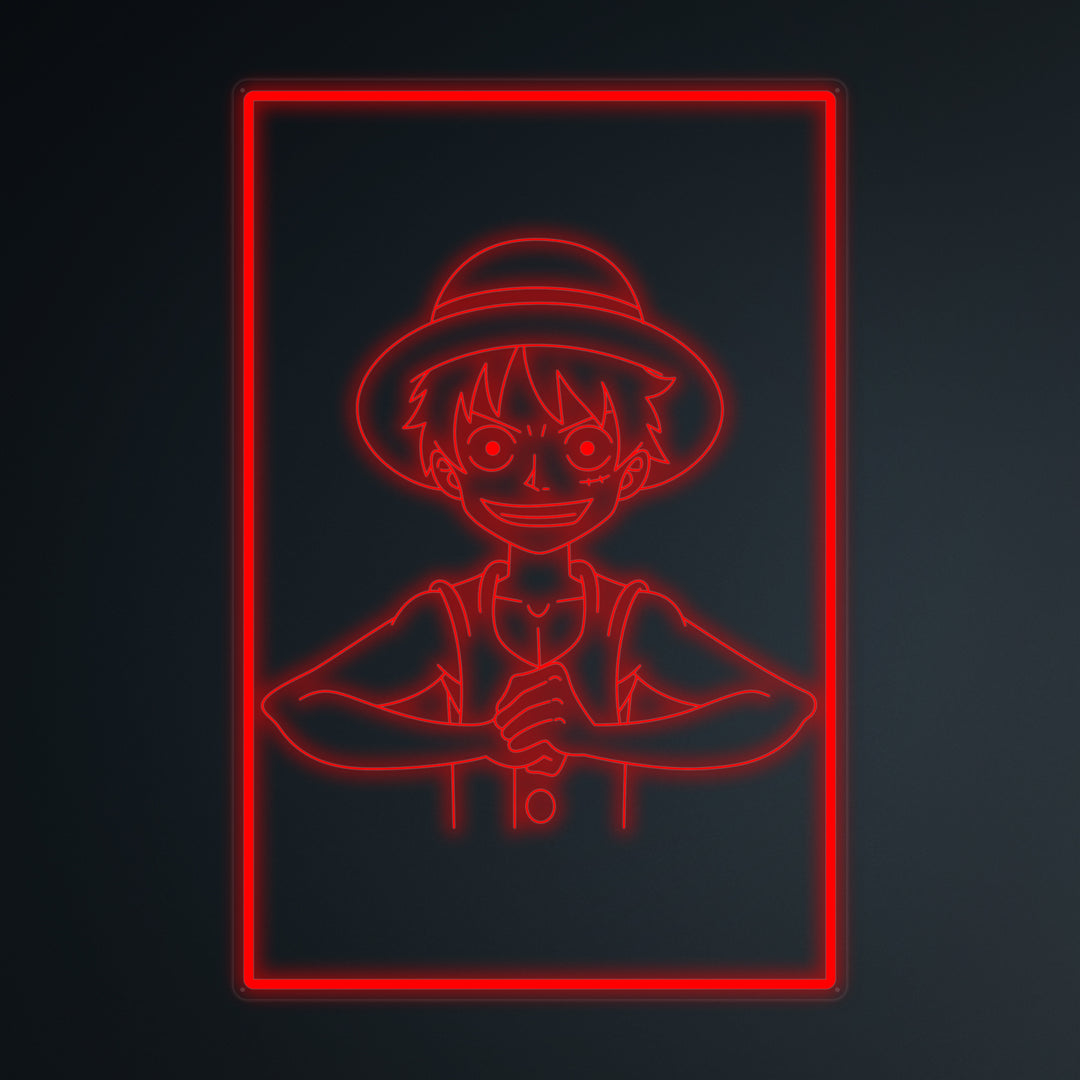 "Anime Monkey D" Letreros Neon en Miniatura