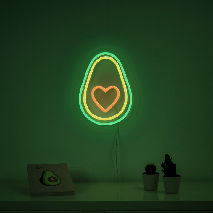 "Corazón De Aguacate" Letreros Neon