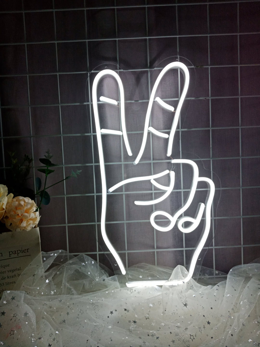 "Paz, Gesto De Paz" Letreros Neon (Inventario: 2 unidades)