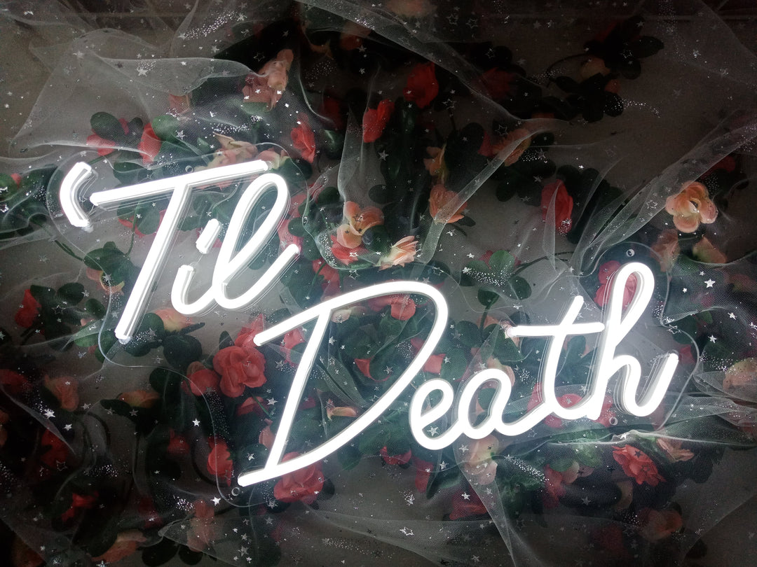 "Til Death" Letreros Neon (Inventario: 3 unidades)