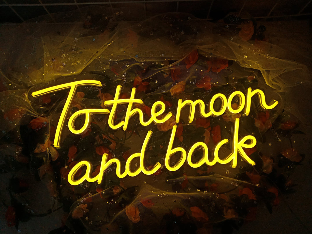 "To The Moon And Back" Letreros Neon (Inventario: 3 unidades)