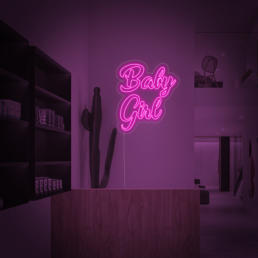 "Baby Girl" Letreros Neon