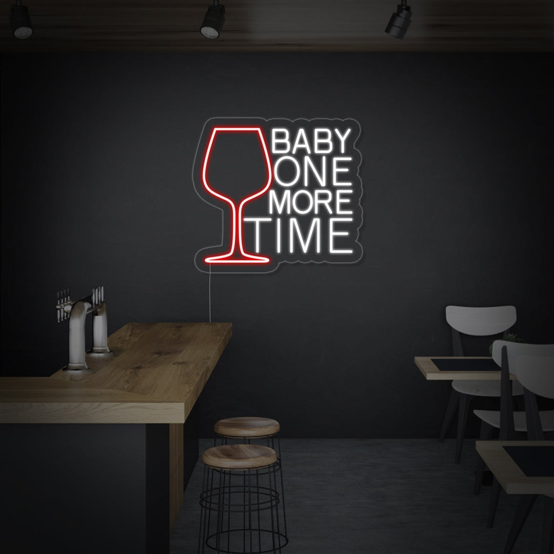 "Baby One More Time, Copa De Vino, Bar" Letreros Neon