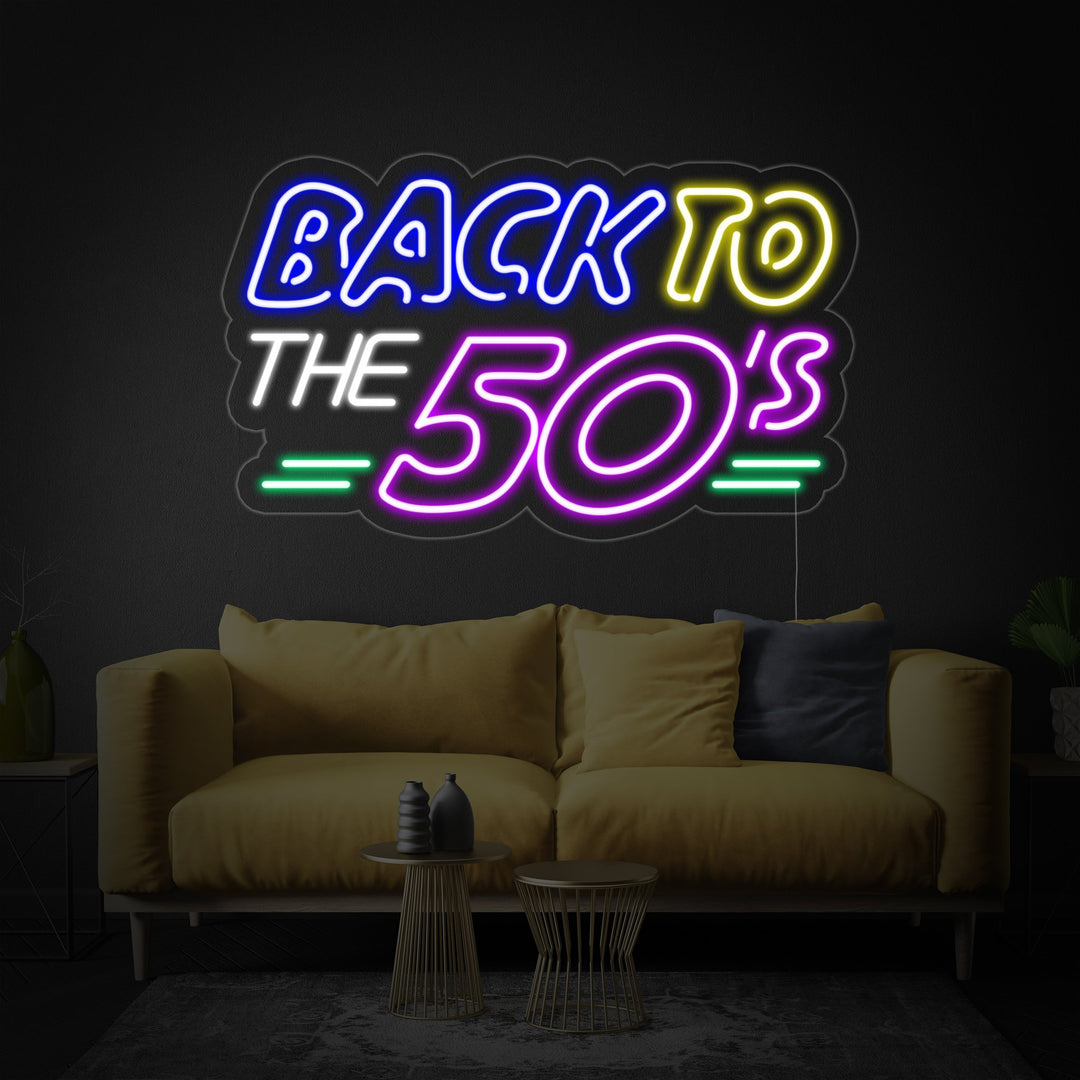 "Back To The 50s" Letreros Neon