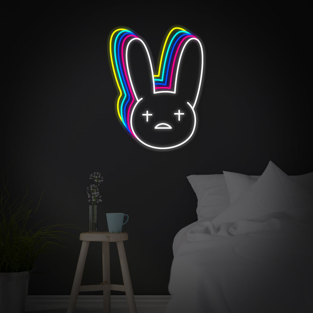 "Bad Bunny Cantante Y Rapero" Letreros Neon