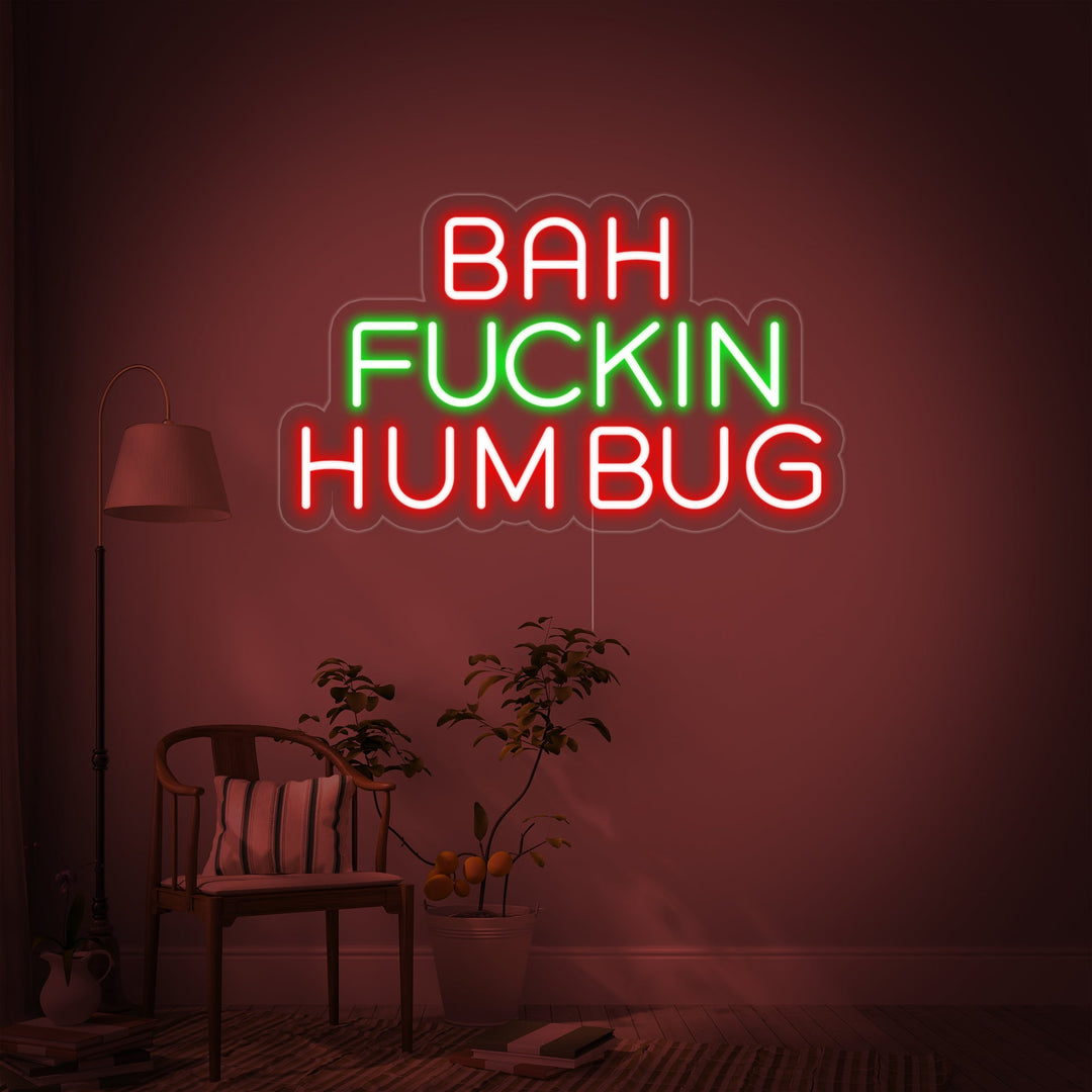 "Bah Fuckin Humbug" Letreros Neon