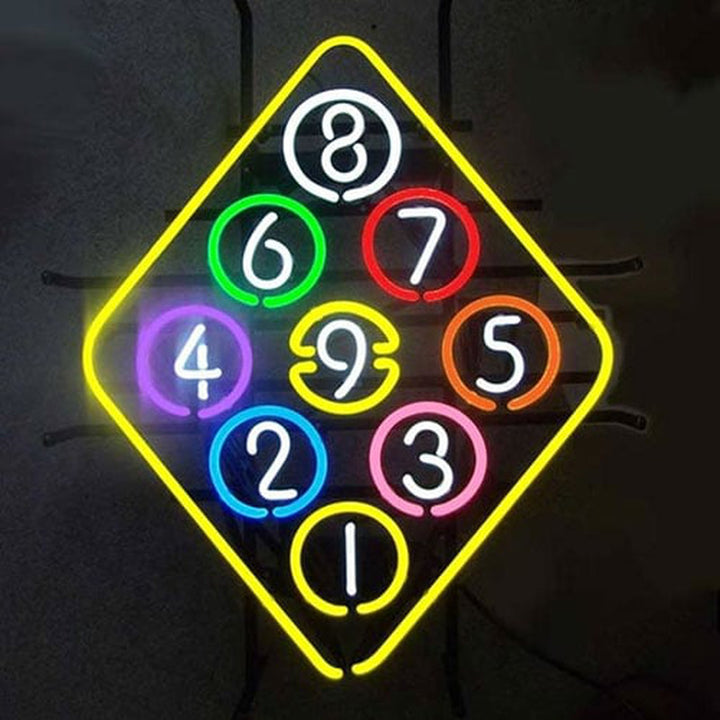 "Billar De Bolas Pool" Letreros Neon