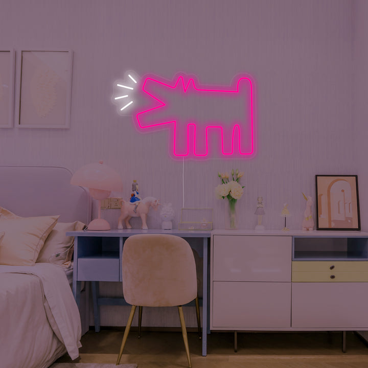 "Perro Ladrador, Decoracion De Habitaciones Infantiles" Letreros Neon