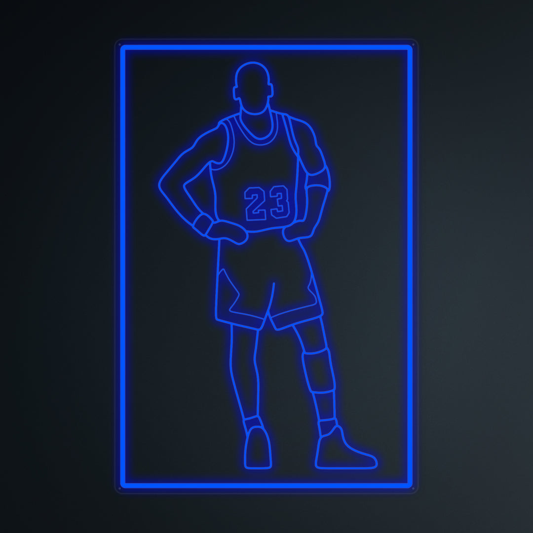"Jugador De Baloncesto 23" Letreros Neon en Miniatura