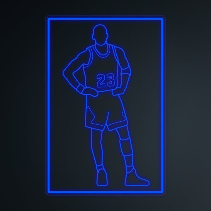 "Jugador De Baloncesto 23" Letreros Neon en Miniatura