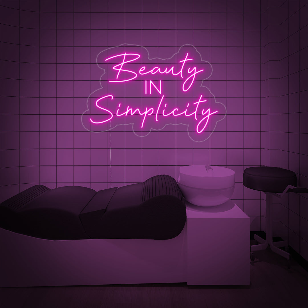 "Beauty In Simplicity" Letreros Neon