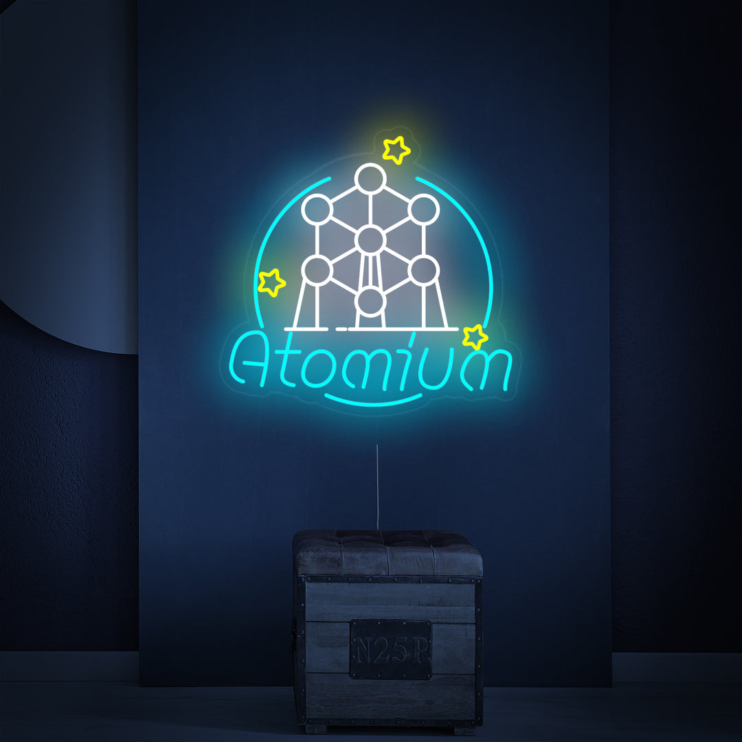 "Atomium En Bruselas, Bélgica" Letreros Neon
