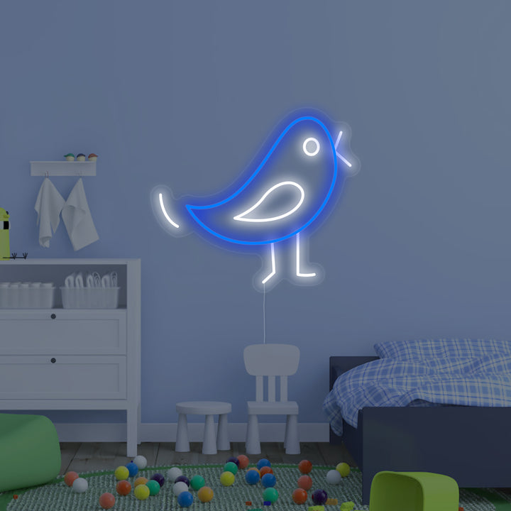 "Pajaro, Decoracion De Habitaciones Infantiles" Letreros Neon