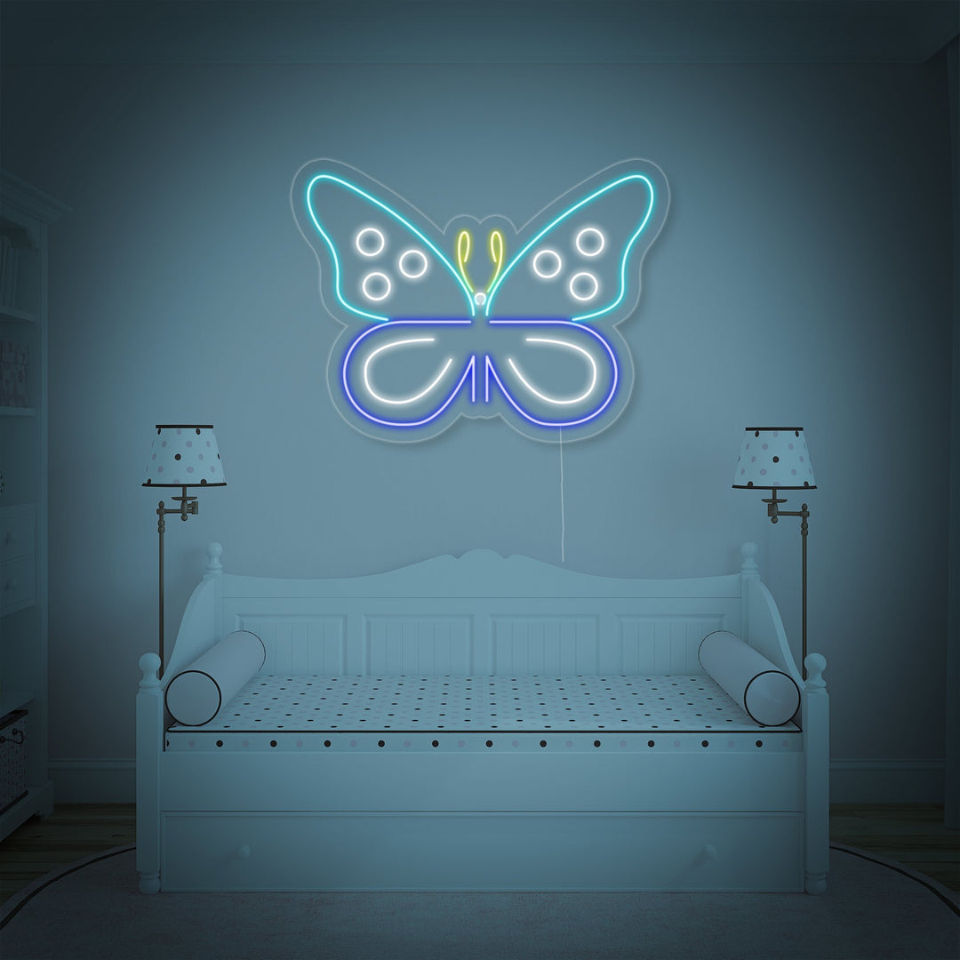 "Mariposa Azul" Letreros Neon
