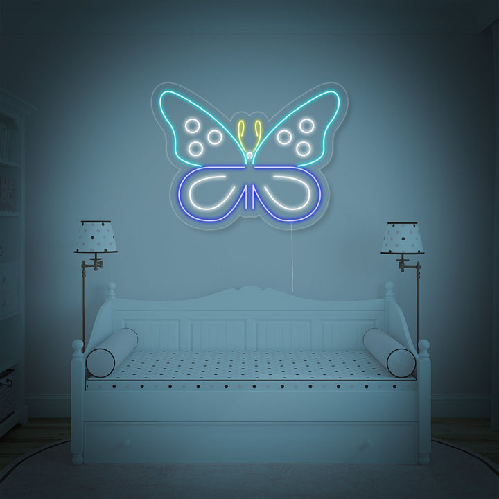 "Mariposa Azul" Letreros Neon