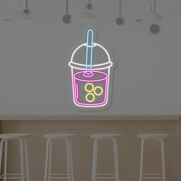"Taza De Té Boba" Letreros Neon