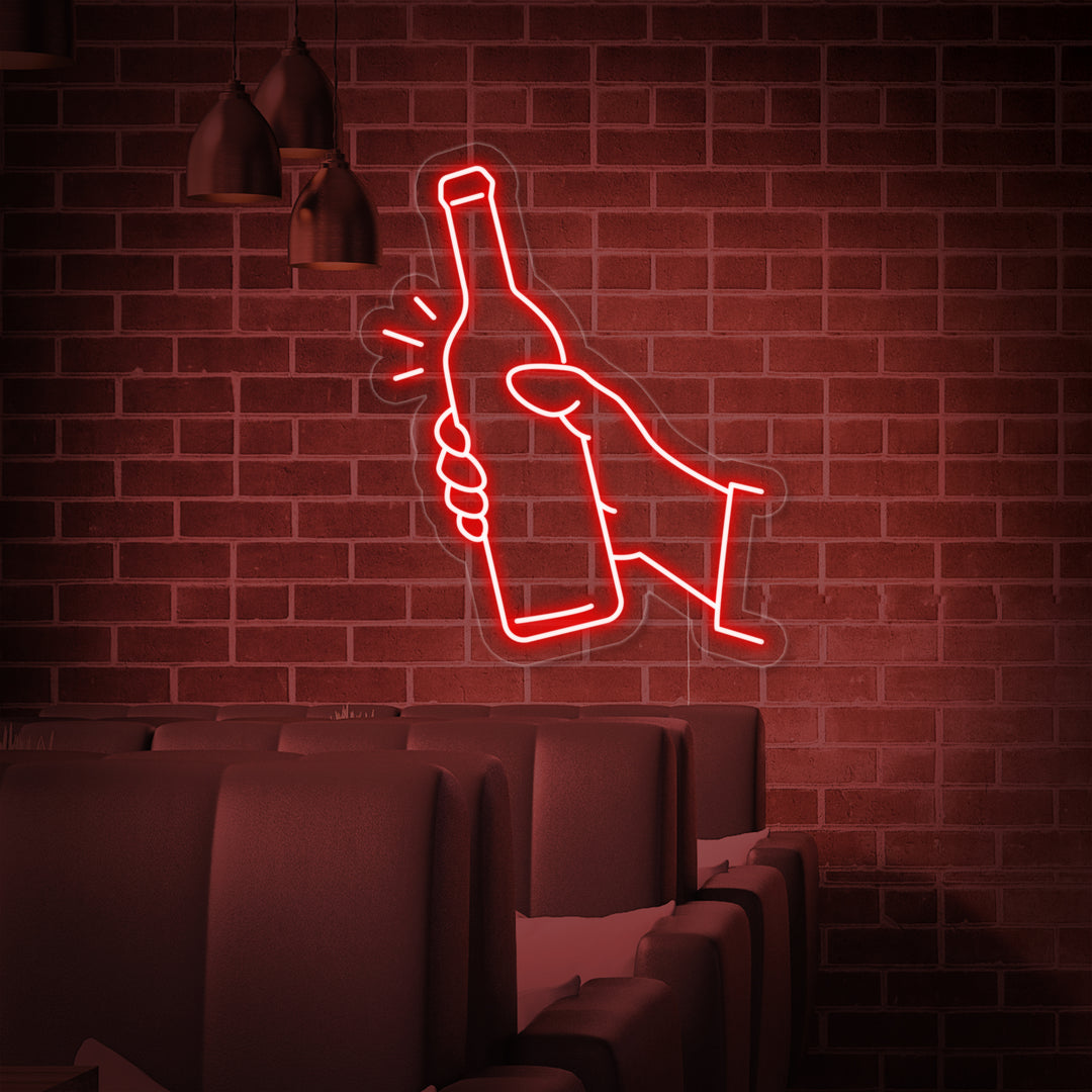 "Botella De Vino" Letreros Neon