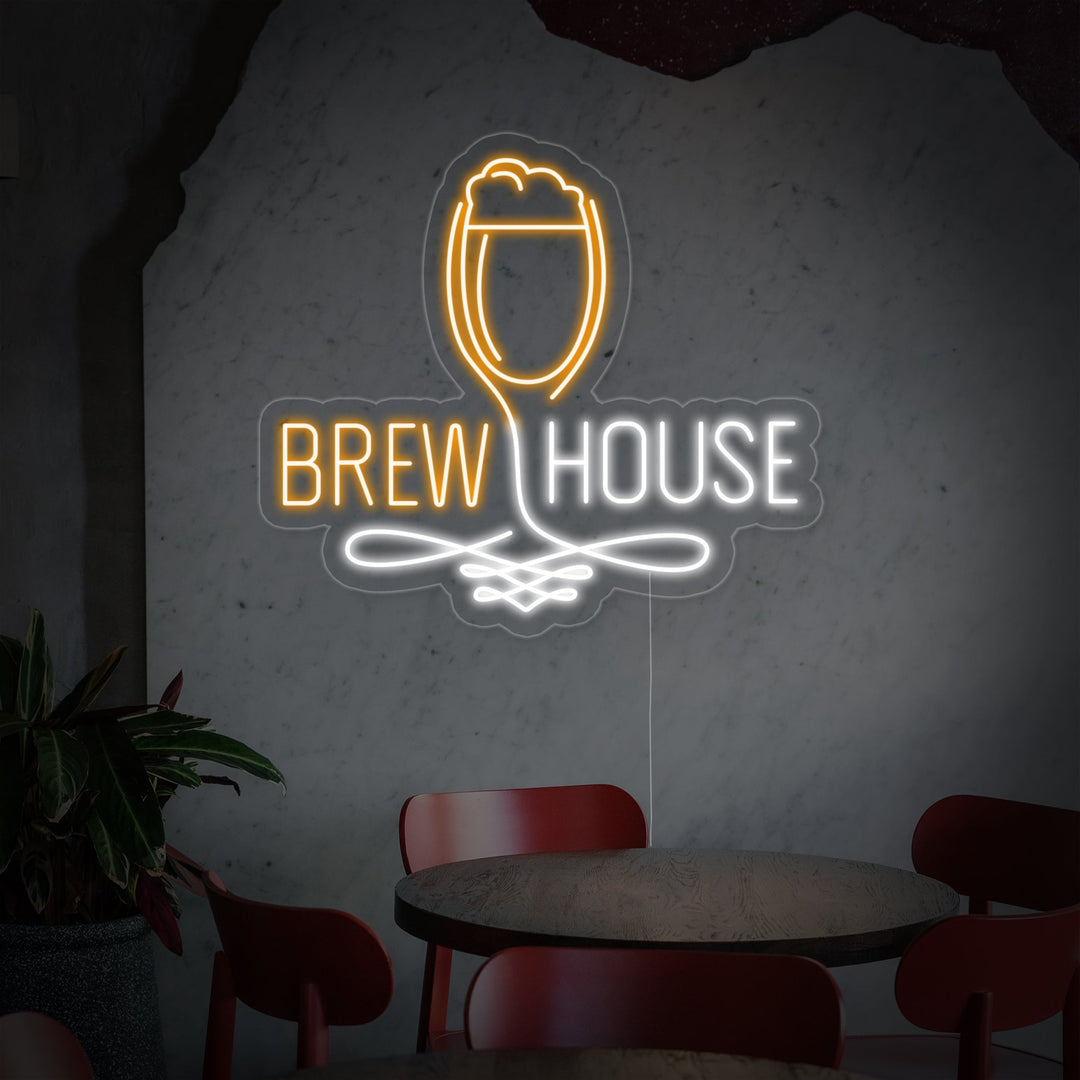 "Brew House Vaso" Letreros Neon