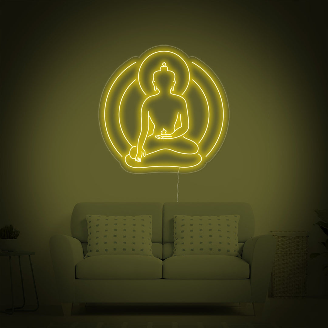 "Buda yoga, decoración de sala de yoga" Letreros Neon
