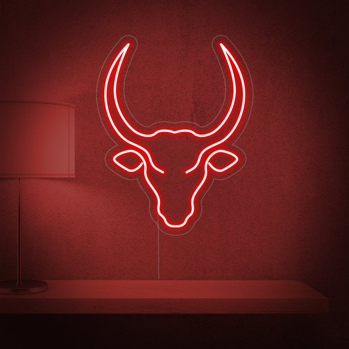 "Toro Calavera Vaca" Letreros Neon
