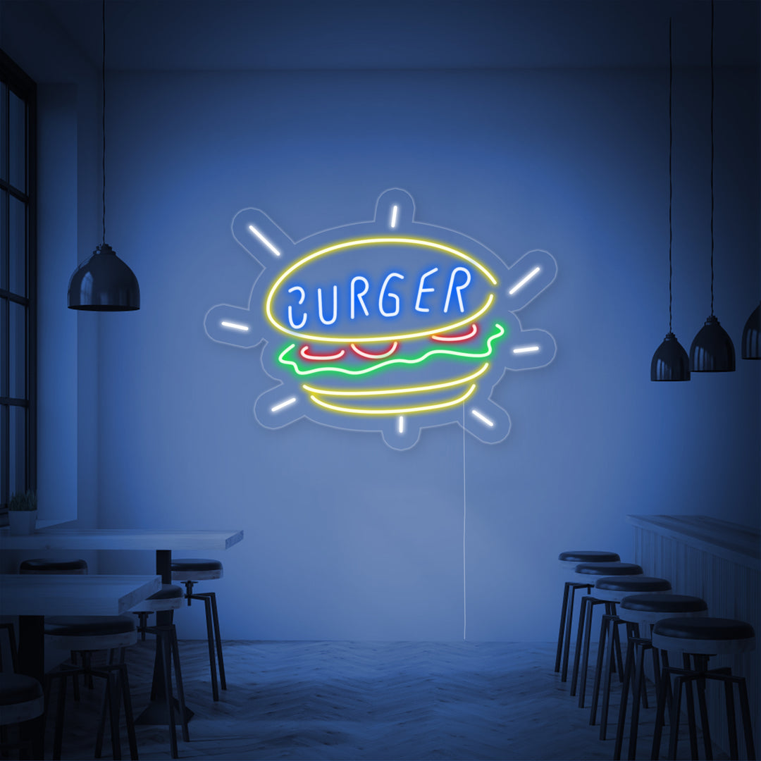 "Burger, Tienda De Alimentos" Letreros Neon