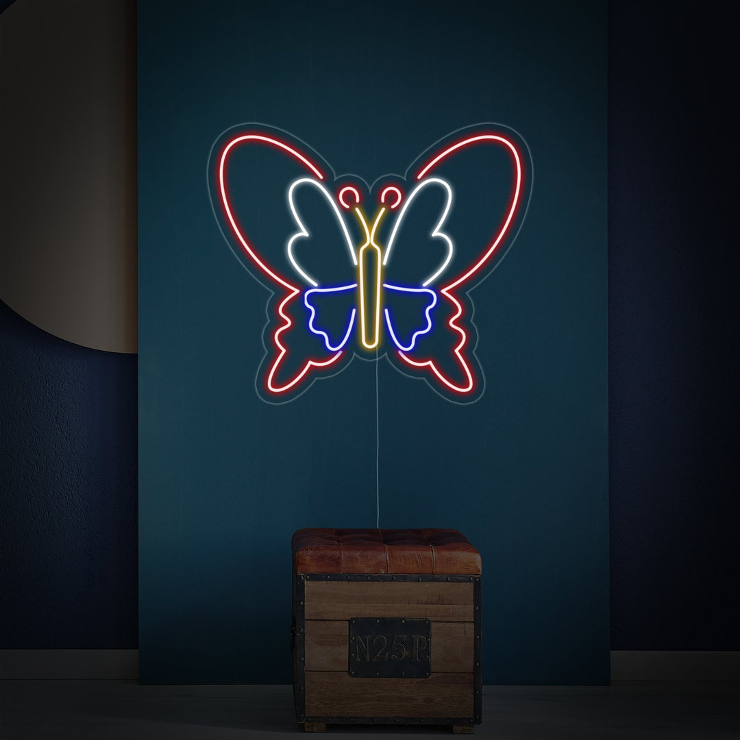 "Mariposa, Decoración De Mariposas, Insectos" Letreros Neon