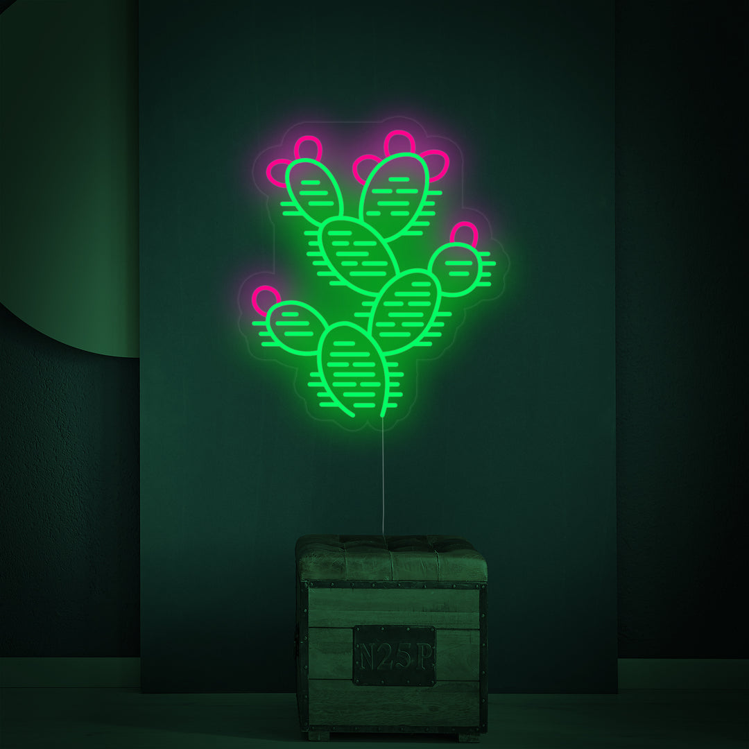 "Cactus Plantas Del Desierto" Letreros Neon